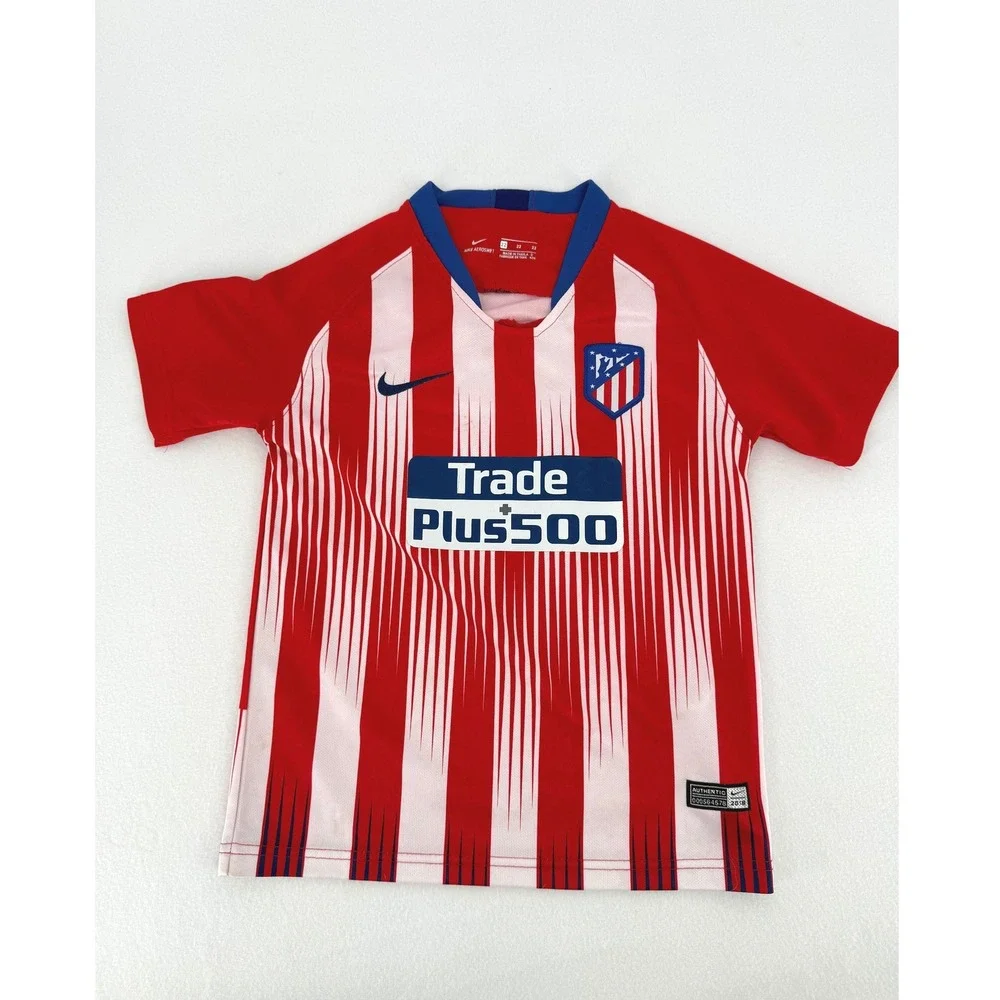 Nike‎ Atletico Madrid Jersey Kids 22 Red White 2018 Home AeroSwift Soccer Shirt